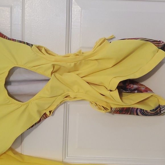 NNT Bartender Colorful Vibrant Print Women's Long-sleeved Waist-cut jumpsuit S - Picture 11 of 11